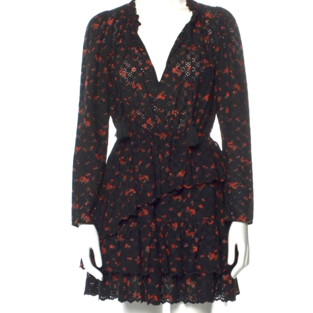 Ulla Johnson Josette Floral Lace Ruffle Cocktail Party Dress XS - Picture 4 of 12